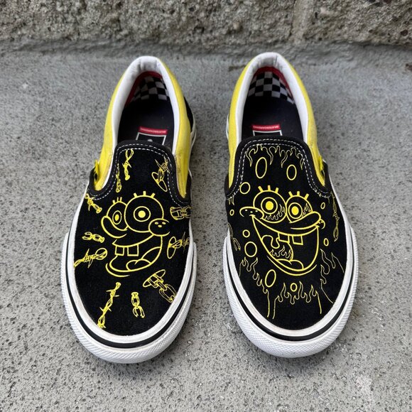 VANS X SPONGEBOB SQUAREPANTS Slip-On Sneakers Mens 4 35 Gigliotti Running Shoes - Picture 14 of 14